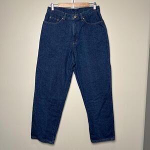 L.L. Bean Womens Double L Relaxed Fit Flannel Lined Jeans Sz 12 Winter Warm EUC‎
